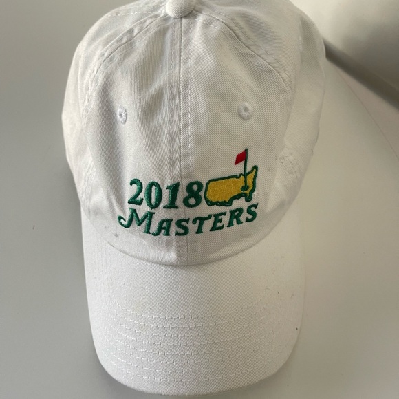 Other - 2018 Masters Tournament Hat White Adjustable Golf Cap Augusta National